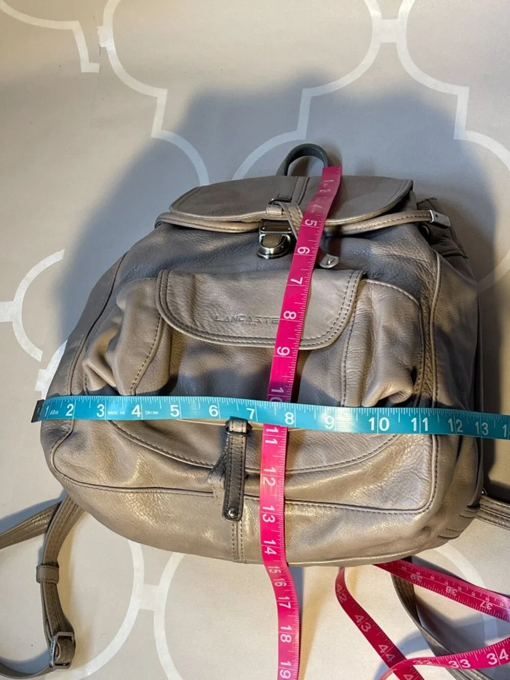 Lancaster Paris Leather Backpack | Made in France | Genuine Leather